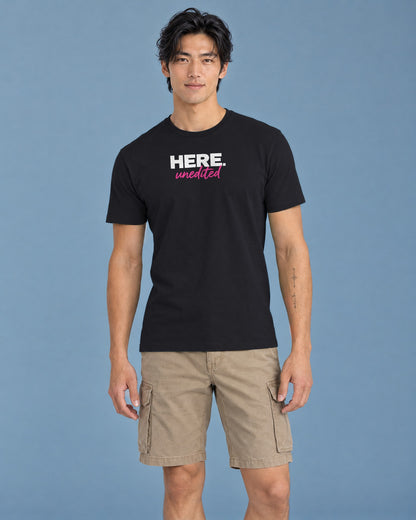 HERE unedited Classic Fit Tee in Black